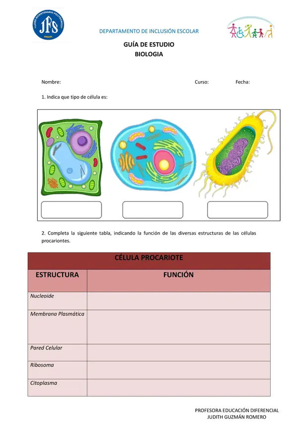Guía de estudio Biologia 