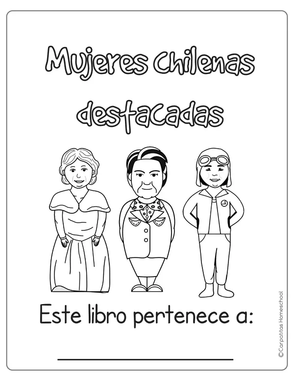 Libro Para Colorear Mujeres Chilenas