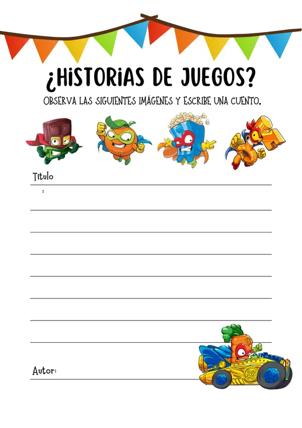 ¿Historias de juegos? Escrituras de cuentos