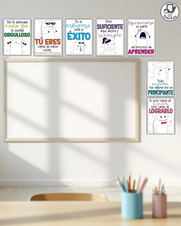 BANNER BIENVENIDOS + POSTERS MOTIVACIONALES - FLORK SET