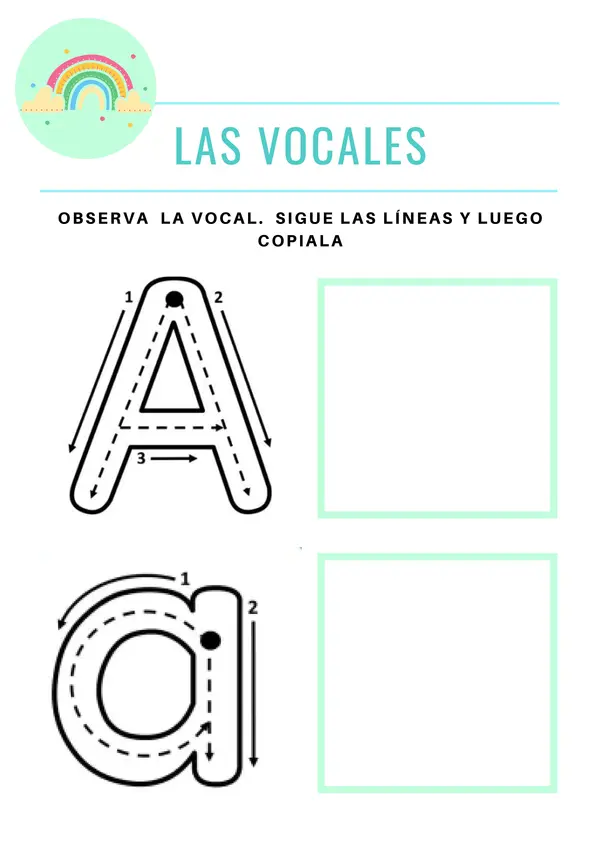 Grafomotricidad de las vocales