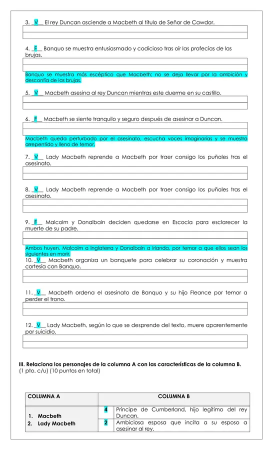 Prueba Lectura - Macbeth
