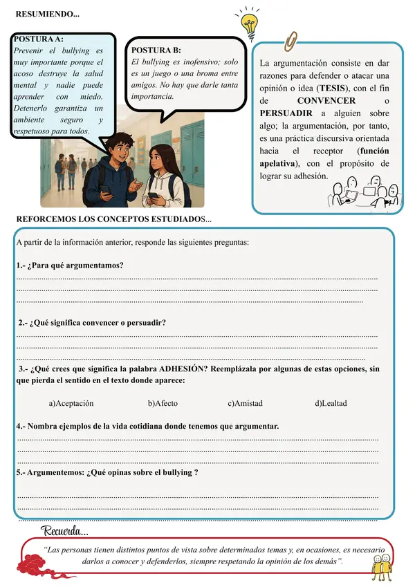 Textos  argumentativos