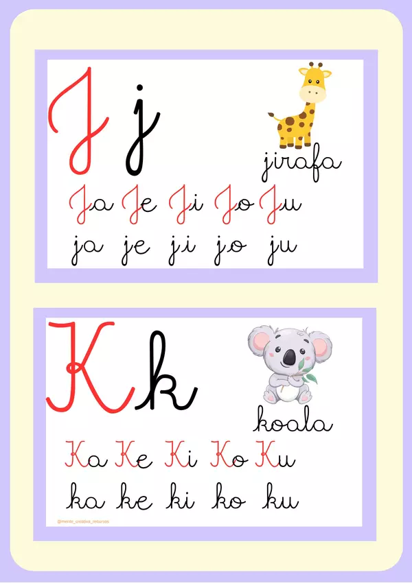 Tarjetas de sílabas