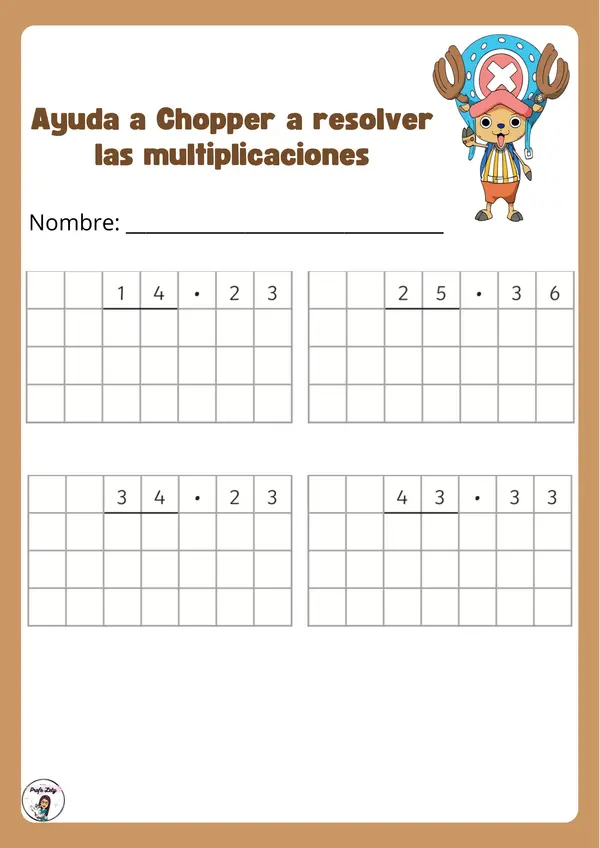 Multiplicaciones y divisiones One Pice