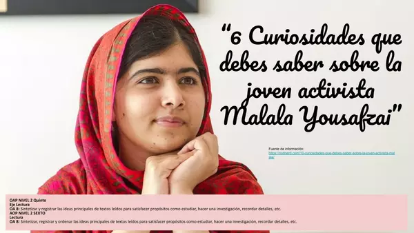 7 Curiosidades sobre la joven activista Malala