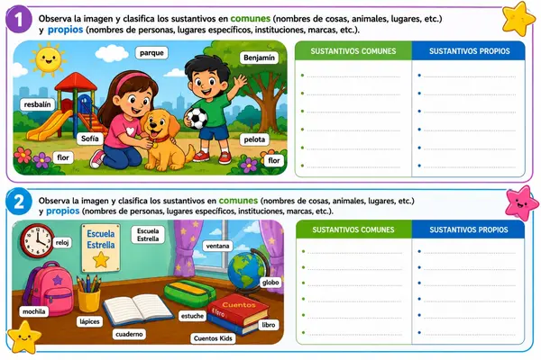 sustantivos propios y comunes 2