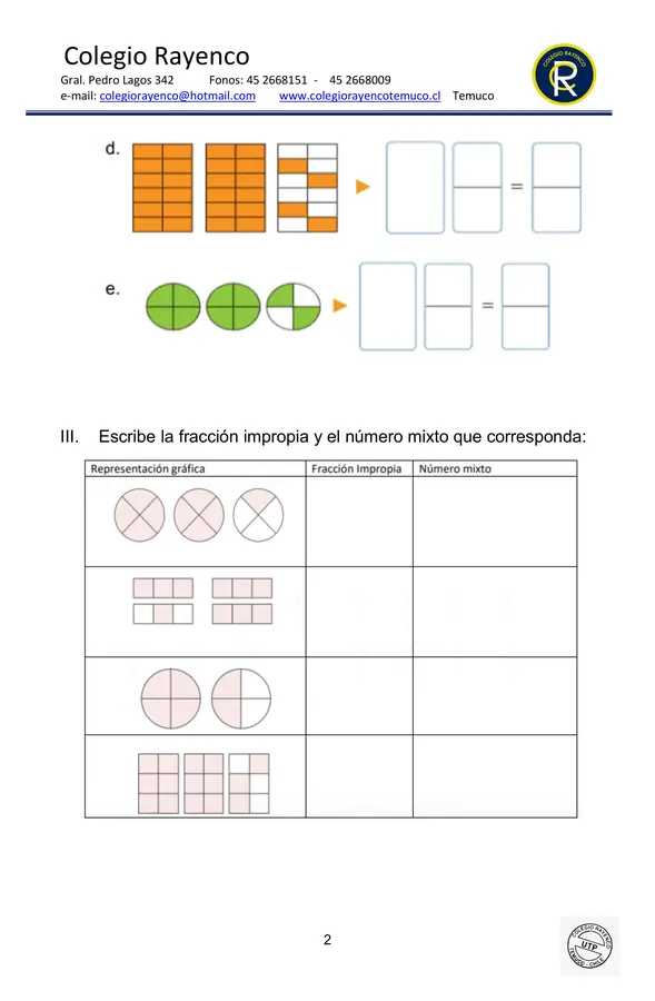 Guía de Números mixtos