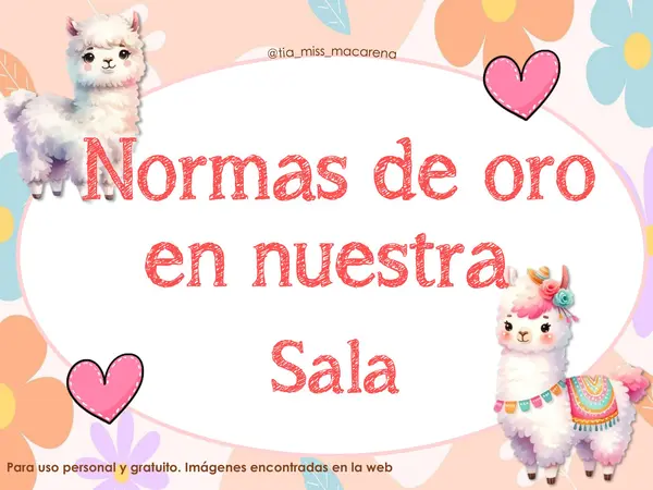 Normas de la sala Llamitas
