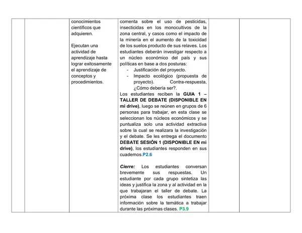 Planificación Clase a Clase Junio - Ciencias Naturales - Biología - 1° Medio