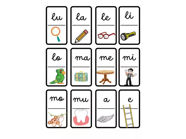 Lectura silábica con consonantes "L y M"