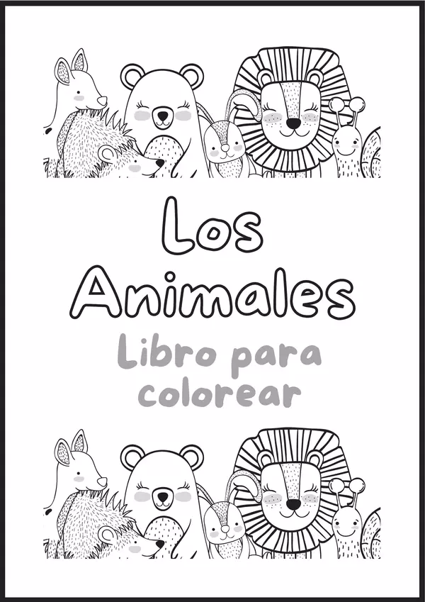 Los animales: libro para colorear