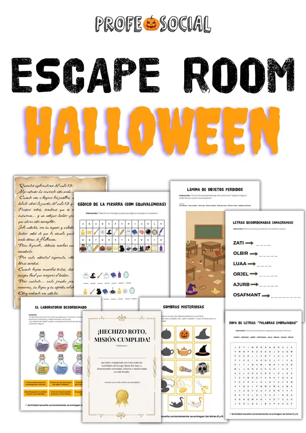 🧙‍♀️ Escape Room “Hechizo en el Aula 13” – Recurso exclusivo y gratuito para profes