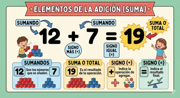 Elementos de la adición