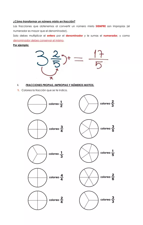 Repaso de fracciones 5°Básico