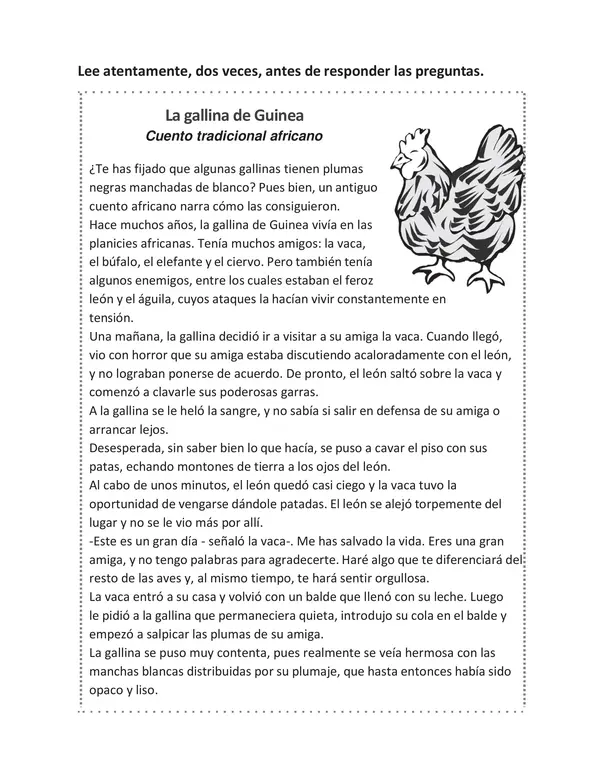 Comprensión Lectora 2° básico.