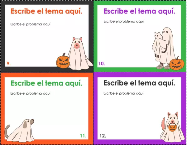 Halloween: formato tarjetas para personalizar 7