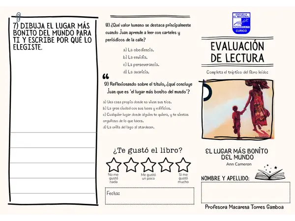 Tríptico El lugar más bonito del mundo 