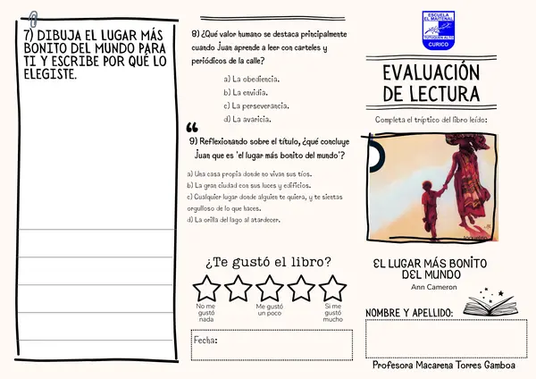 Tríptico El lugar más bonito del mundo 