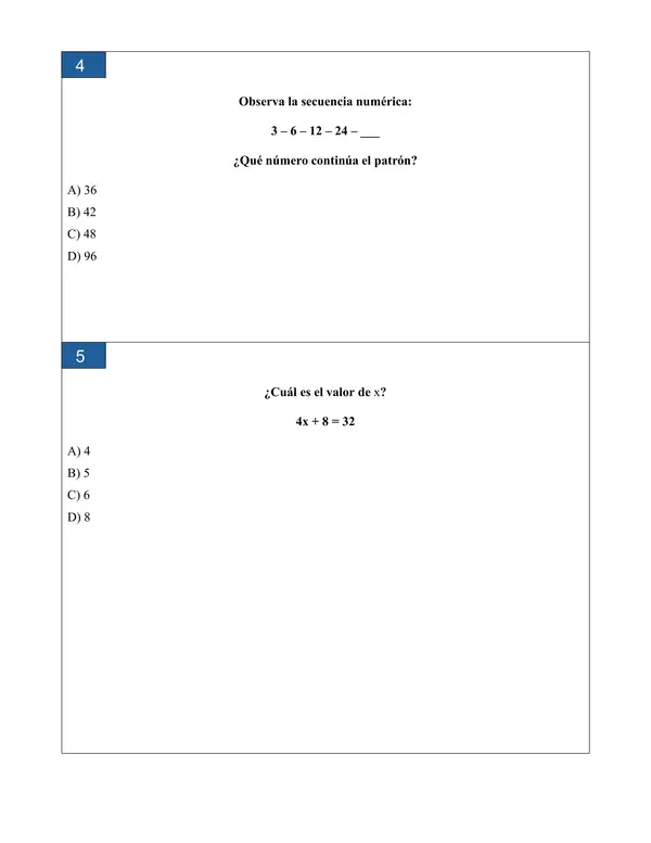 Ensayo SIMCE N°1 de Matemática para 6° Básico 