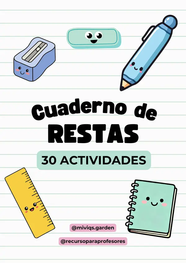 Cuaderno de Restas (30 actividades)