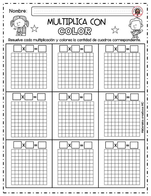 ACTIVIDADES PARA REPASAR LAS TABLAS DE MULTIPLICAR 