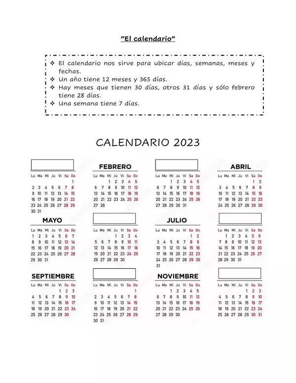 El CALENDARIO