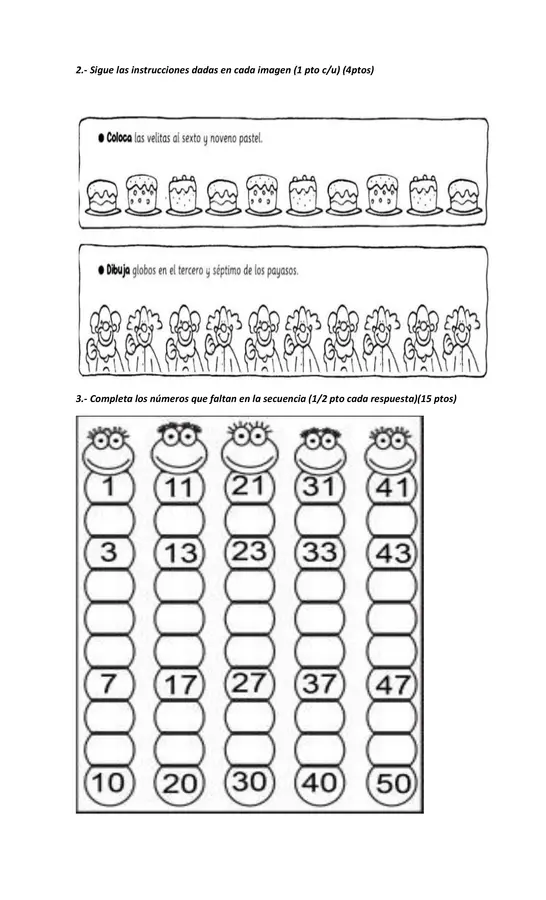 Evaluación de matemática adecuada para primero básico 