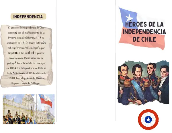 Tríptico: Héroes de la Independencia de Chile - Investigación y Registro