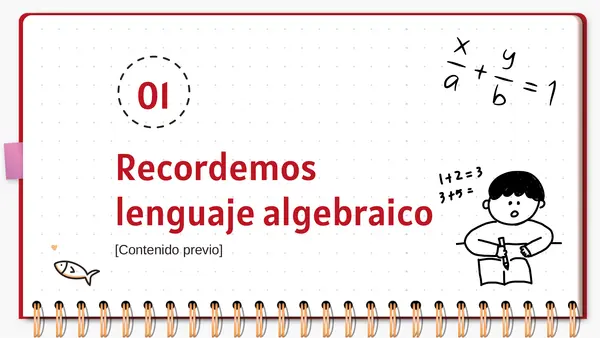 Álgebra - Lenguaje y expresiones 
