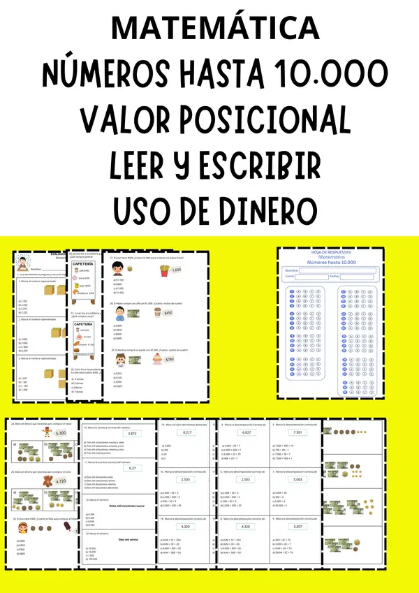 Prueba Números hasta 10.000 | Matemática