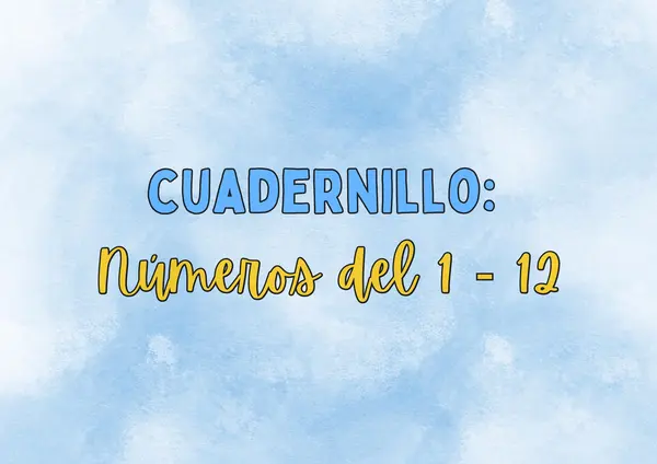 Cuadernillo “Números del 1 al 12