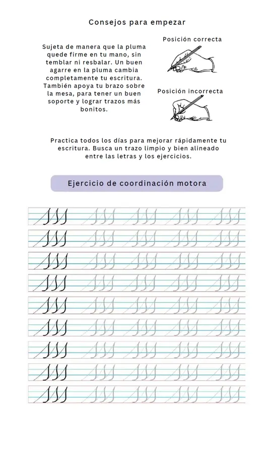 Cuadernillo de caligrafía (reforzamiento) 