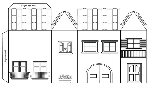 Maqueta casas y edificios para armar (ciudad)