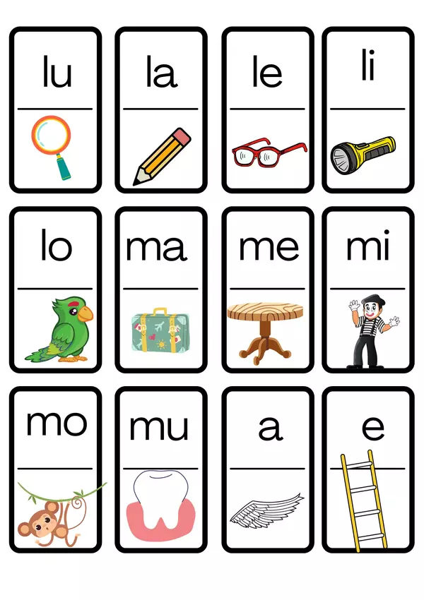 Lectura silábica con consonantes "L y M"