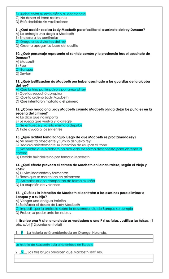 Prueba Lectura - Macbeth