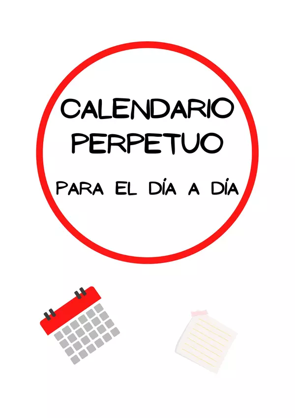 Calendario perpetuo ROJO | profe.social