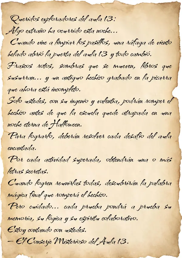 🧙‍♀️ Escape Room “Hechizo en el Aula 13” – Recurso exclusivo y gratuito para profes