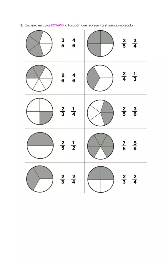 Repaso de fracciones 5°Básico