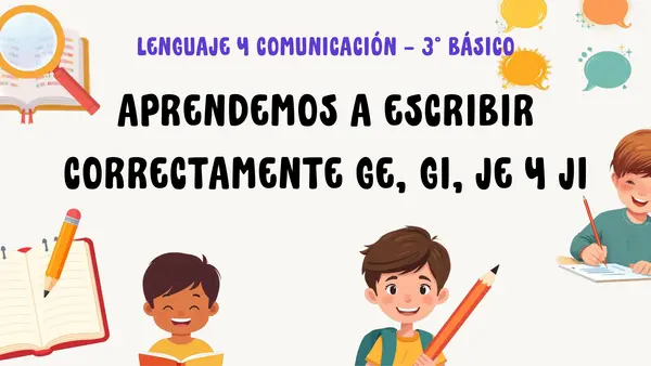 Esprendemos a escribir correctamente ge- gi- je-ji