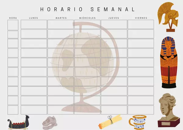 HORARIO SEMANAL HISTORIA