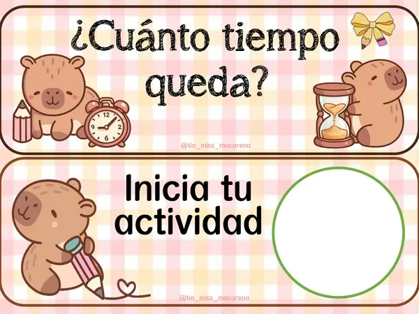 Tablero ¿Cuánto tiempo queda? - Capibaras