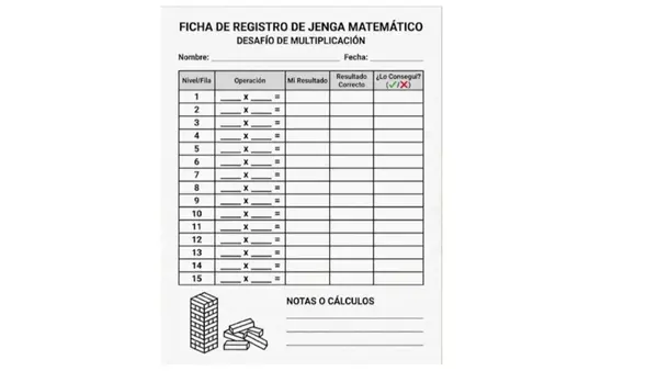 Jenga Matemático: Torres que se multiplican