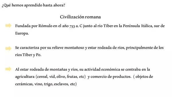 3° "La civilización romana" (2)