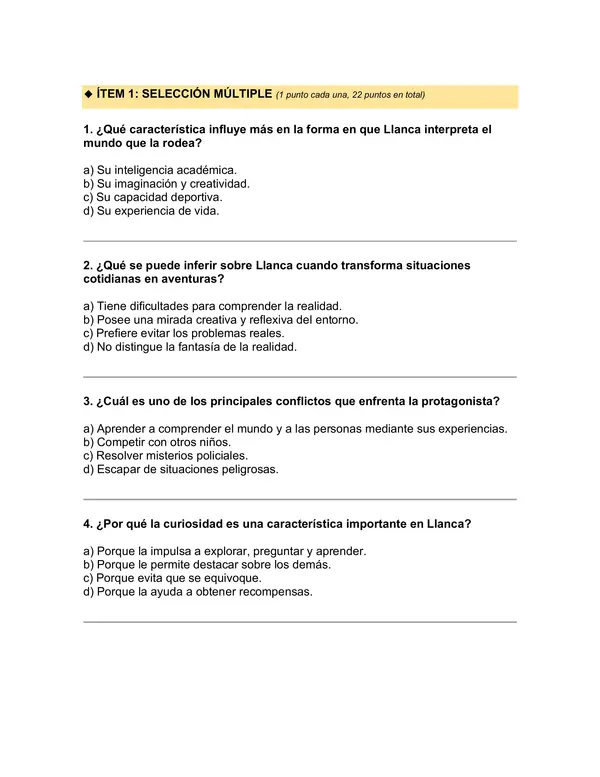Prueba del libro " El increíble mundo de Llanca” (Alicia Morel)