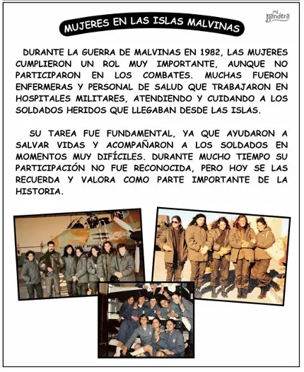 mujeres en las islas malvinas