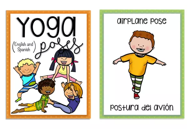 Tarjetas de yoga en inglés y español - Yoga cards english and spanish