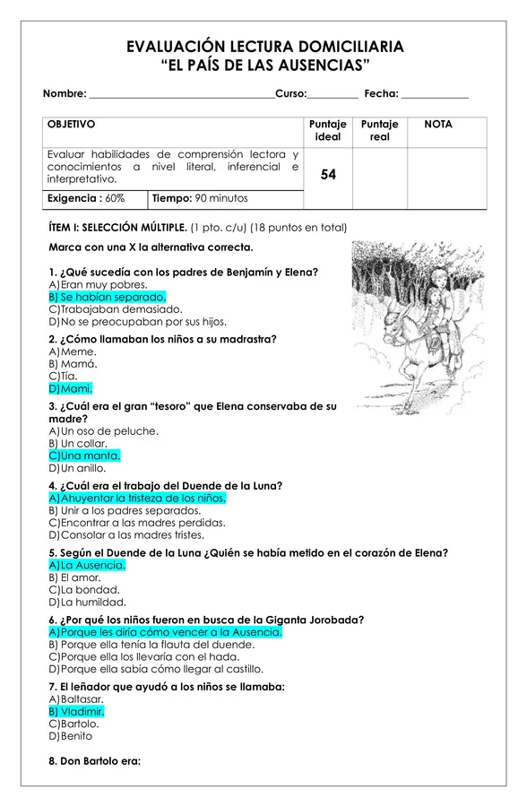 Prueba Lectura - El país de las ausencias