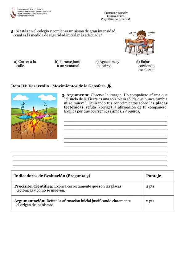 prueba de la geósfera