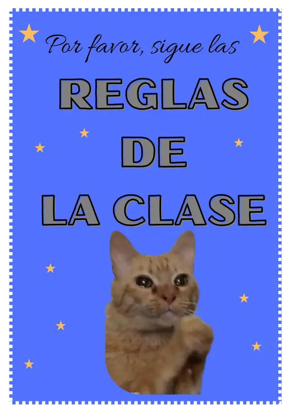 Reglas de convivencia dentro de aula.